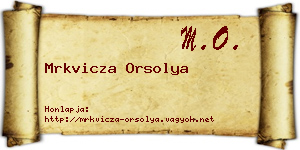Mrkvicza Orsolya névjegykártya